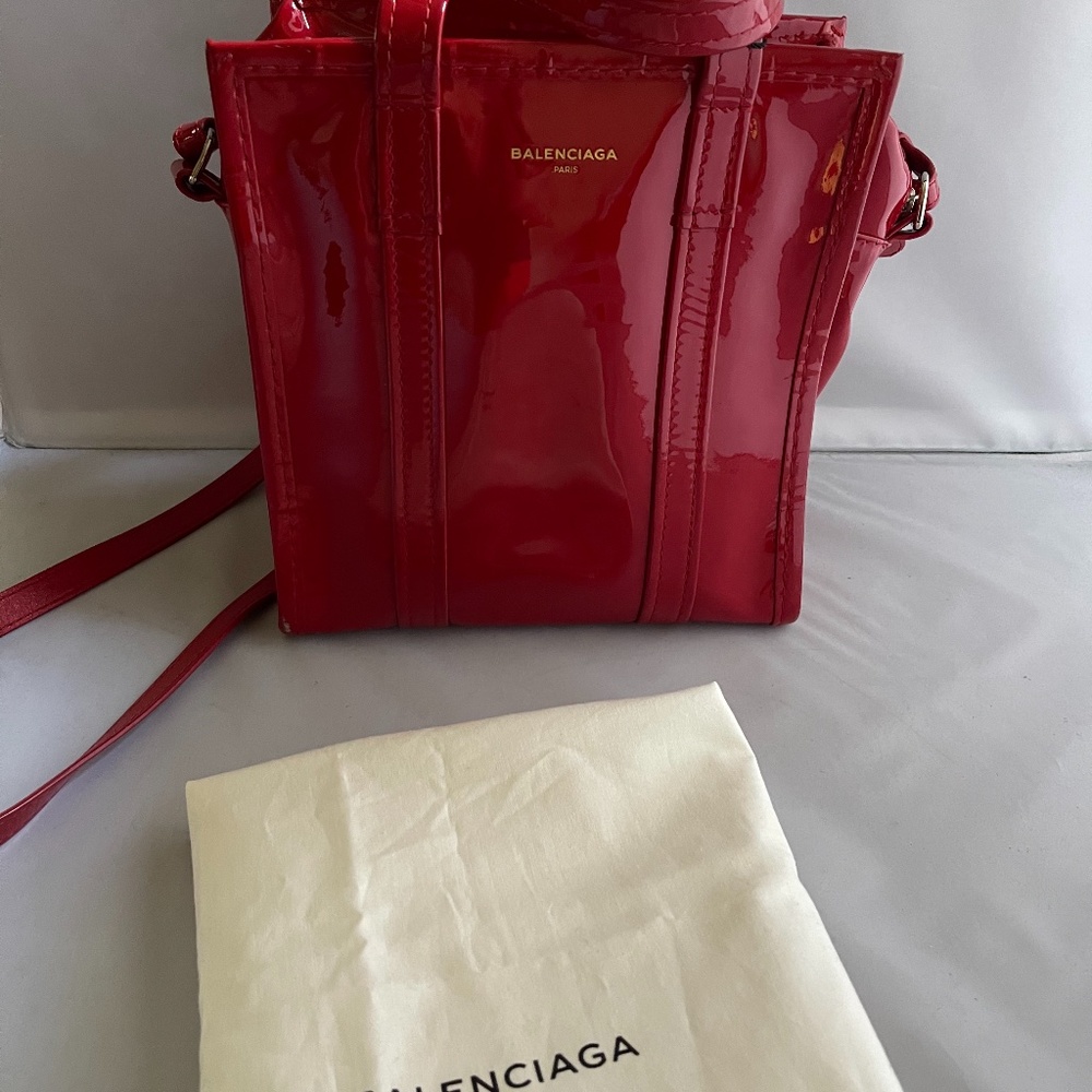 BALENCIAGA Patent Leather XS Bazar Shopper Tote - Picture 3 of 16